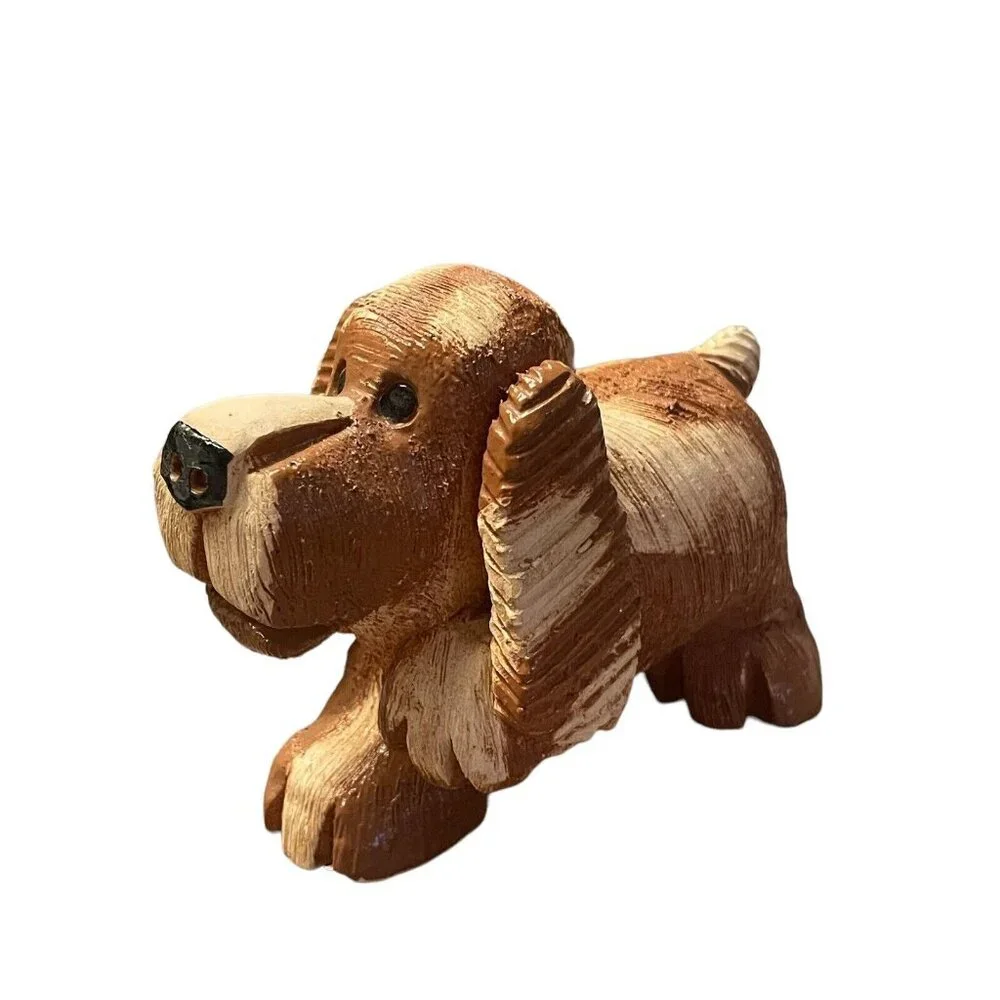 Artesania Rinconada Hound Dog Figurine Handmade Uruguay‎ Ceramic Retired VTG